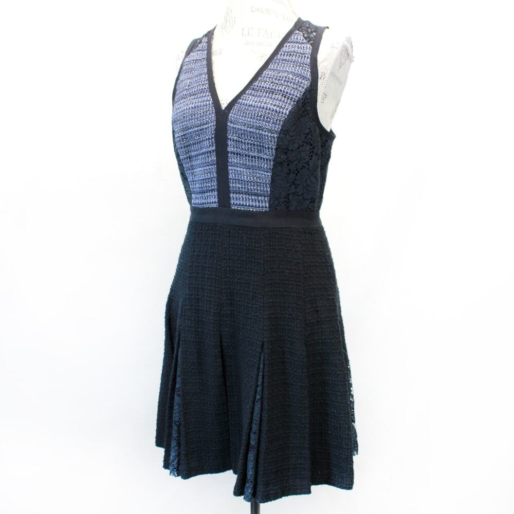 Rebecca Taylor preppy academia lace insert lined dress size 8